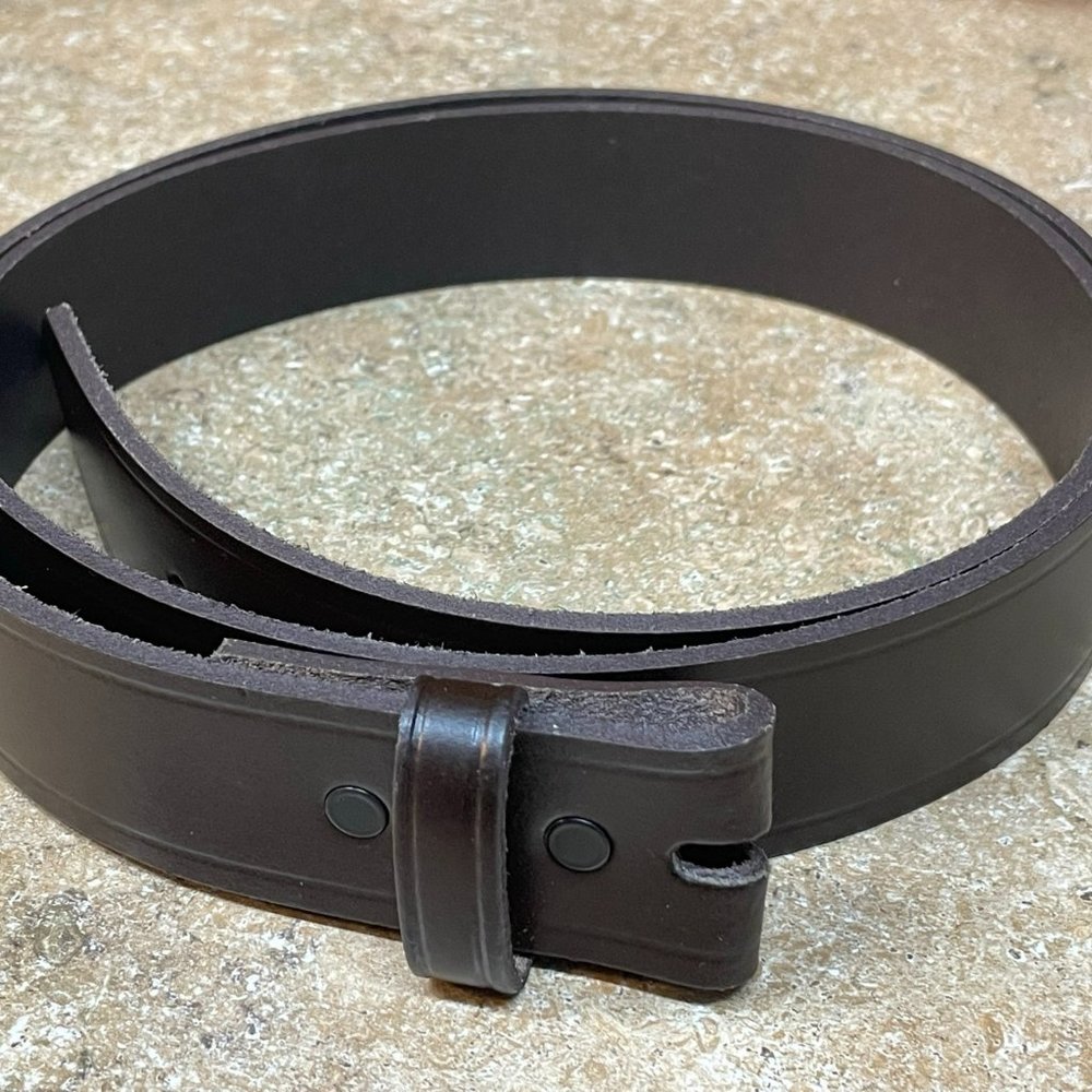 NEW DARK BROWN TASK FORCE TOP GRAIN LEATHER USA HEAVY DUTY BELT MENS SZ 46 LARGE